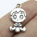 24x13mm 3.1g Antique Silver Zinc Alloy Baby Bottle Boy Double Sided Charm Pendant for DIY Baby Shower Jewelry Making
