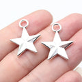 24x19mm 2.1g Multicolor Zinc Alloy Five-Point Star Charm Pendant for Bracelet Necklace DIY Jewelry Making