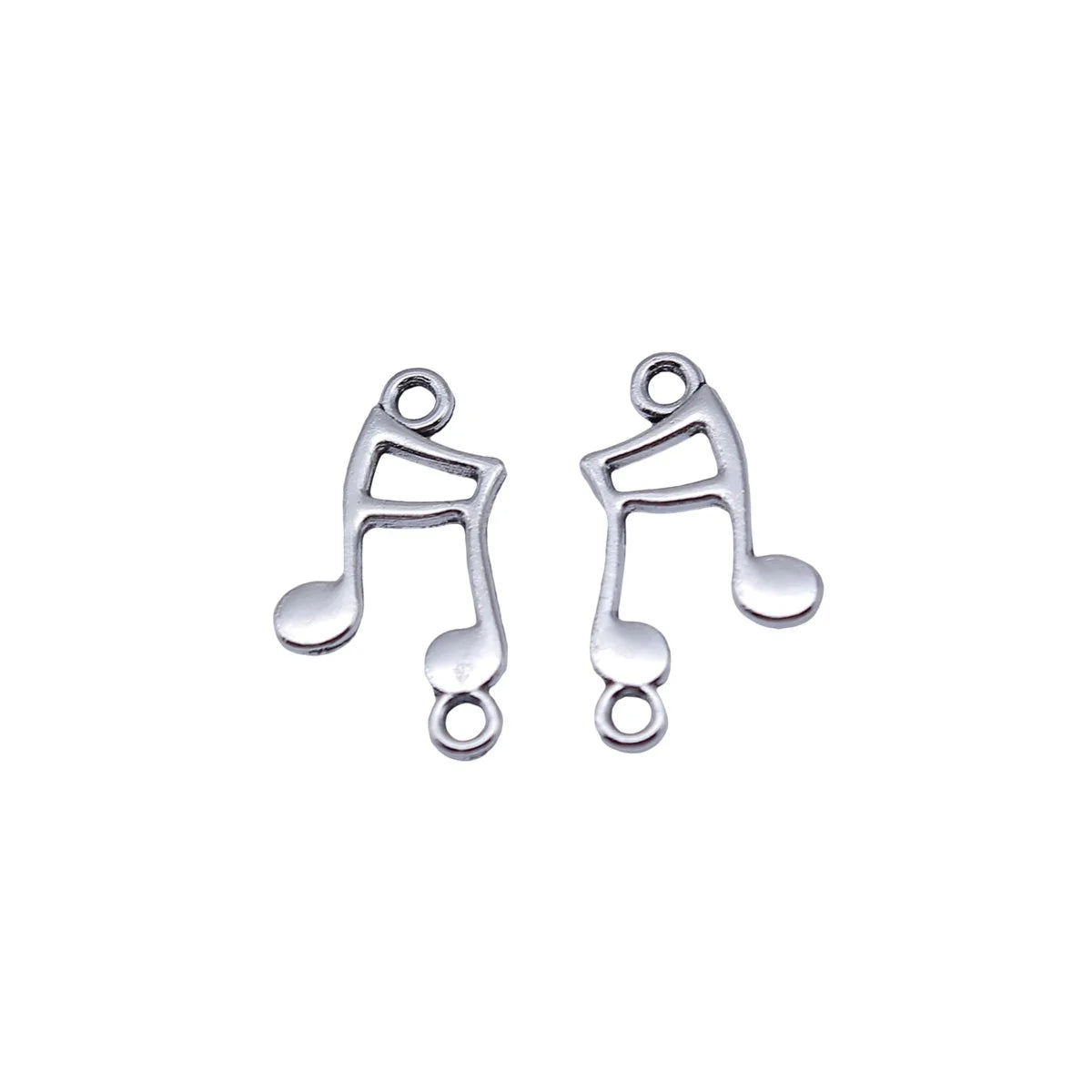 20x11mm 0.59g Antique Silver Zinc Alloy Music Note Connector Charm for DIY Bracelet Earrings Jewelry