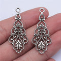 42x14mm 2.6g Multicolor Zinc Alloy Openwork Teardrop Hollow Earring Charms for DIY Pendant Jewelry