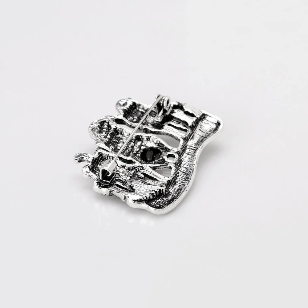 Cute Christmas Three Cats Alloy Enamel Rhinestone Brooch, Vintage Women's Lapel Pin Suit Accessory Gift
