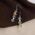 Original Designer Glass Crystal Handmade Fresh Sweet Long Tassel Chain Drop Earrings