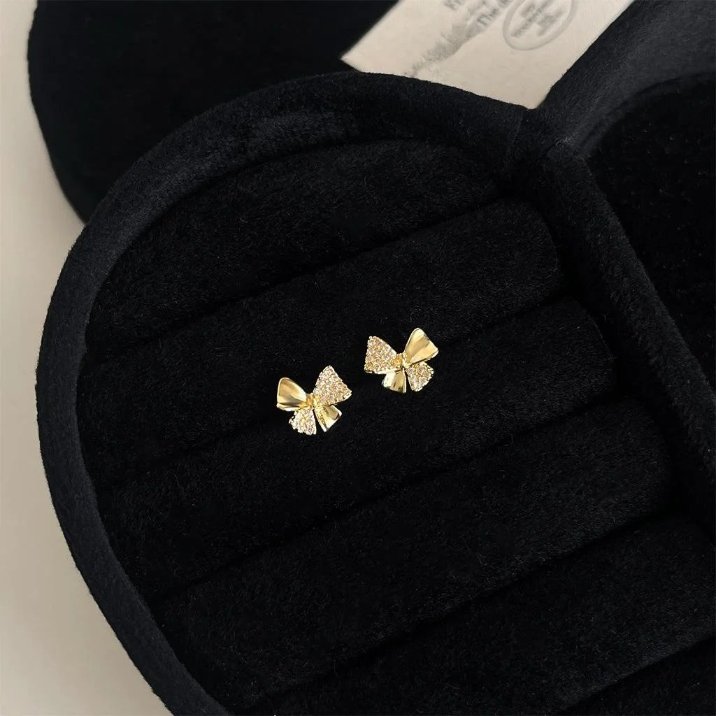 Light Luxury Micro Pave Zircon Copper Drop Earrings Geometric Heart Floral Design