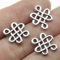 17x14mm 0.8g Multicolor Zinc Alloy Chinese Knot Connector Charm for DIY Bracelet Jewelry Making