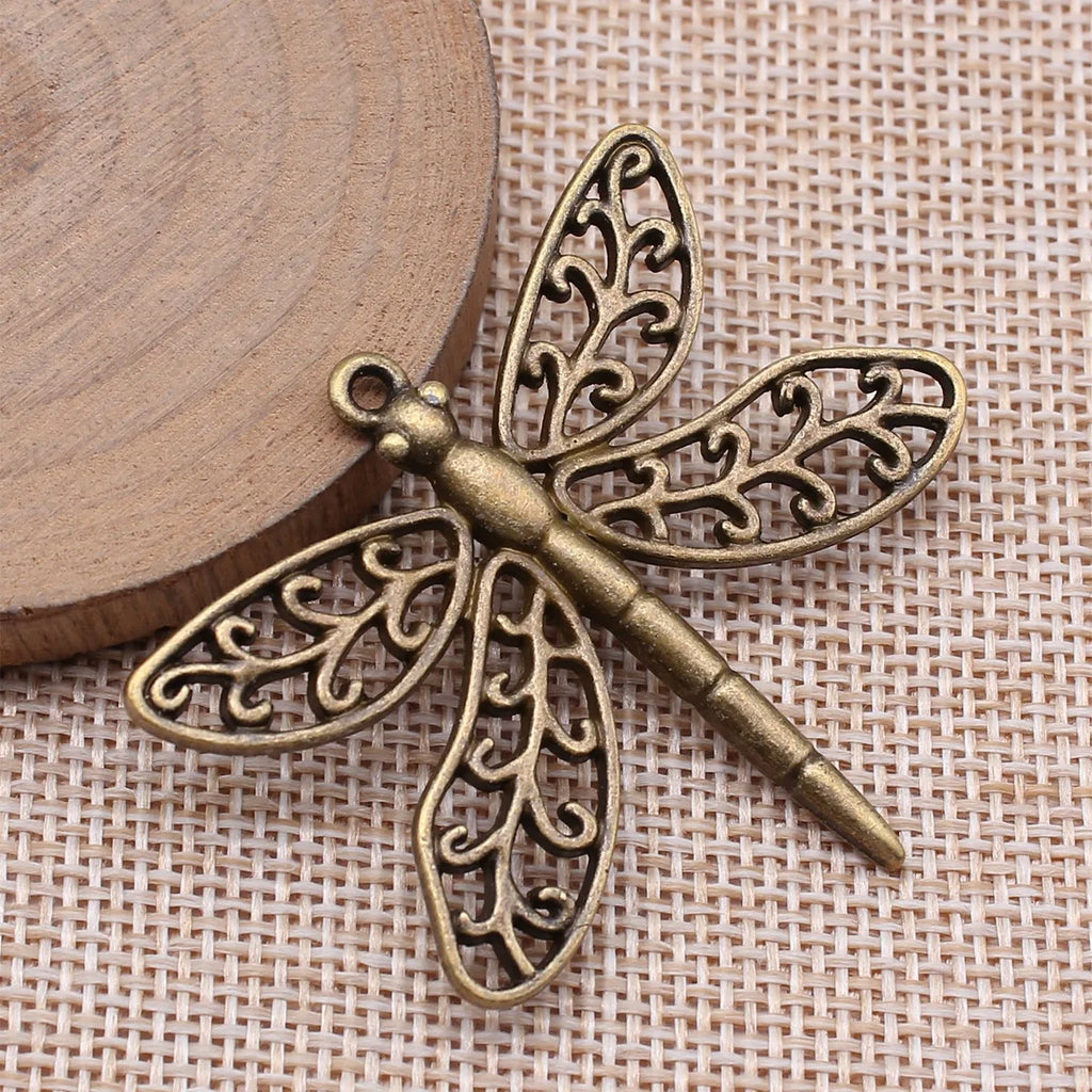 43x47mm 7.5g Multicolor Zinc Alloy Dragonfly Charm Pendant for DIY Necklace Bracelet Jewelry Making