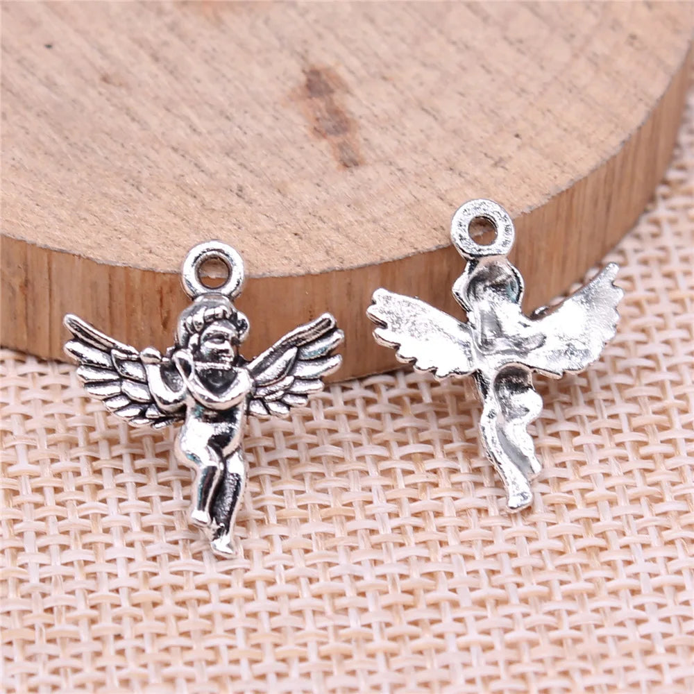 20x17mm 1g Multicolor Zinc Alloy Angel Figure Charm Pendant for DIY Handmade Jewelry Making