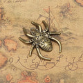 46x40MM Antique Silver Zinc Alloy Skull Spider Charm Pendant for DIY Necklace Bracelet Jewelry Making