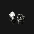 Elegant Gold Alloy Spiral Disc Wide Hoop Cuff Stud & Clip On No Piercing Women's Fashion Earrings