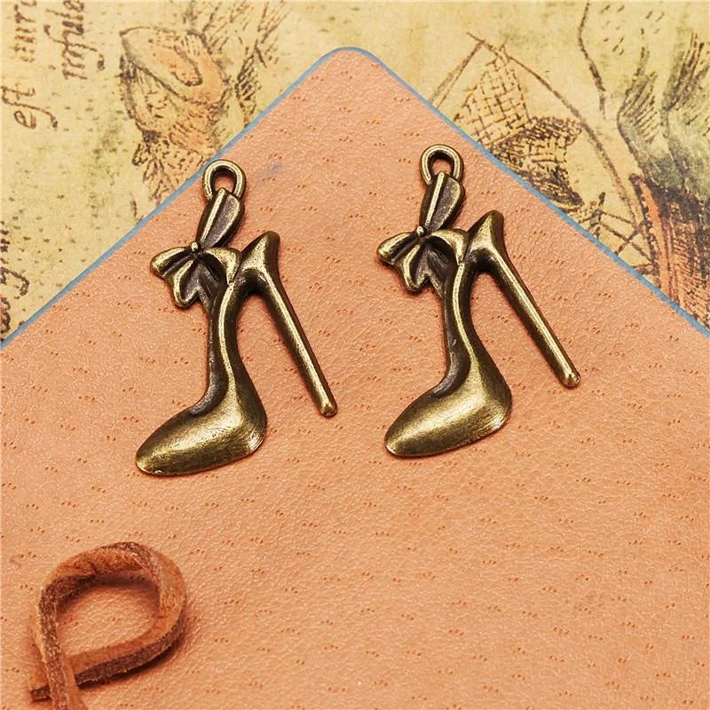 30x20MM Zinc Alloy High Heel Charm Pendant for DIY Necklace Bracelet Jewelry Making