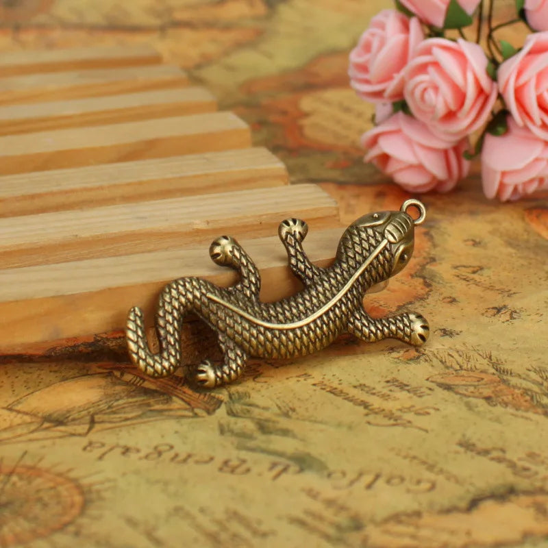 60x35MM Antique Silver Zinc Alloy Gecko Charm Pendant for DIY Necklace Bracelet Jewelry Making