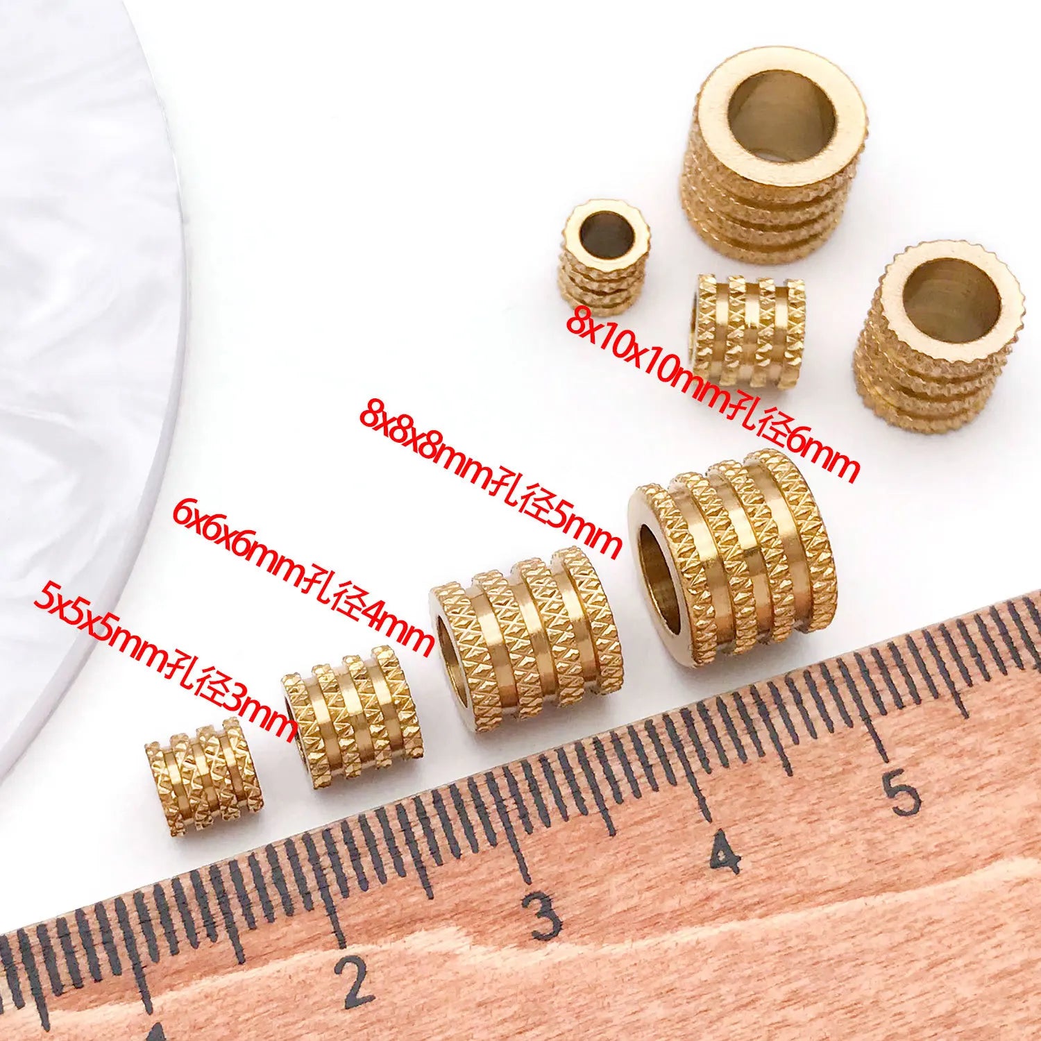 Vacuum Plated Stainless Steel Four Layer Mesh Tube Spacer Beads for DIY Bracelets