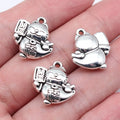 18.6x16x5.2mm 3.6g Antique Silver Zinc Alloy Lucky Cat Charm Pendant for DIY Necklace Bracelet Jewelry