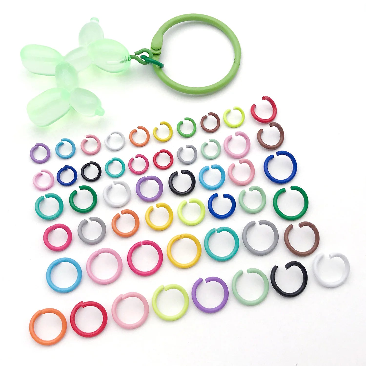 Candy Color Painted Iron Round Open Jump Rings C Rings for DIY Jewelry Connectors