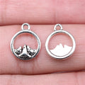 14x11mm 0.5g Antique Silver Zinc Alloy Snow Mountain Charm Pendant for DIY Necklace Bracelet
