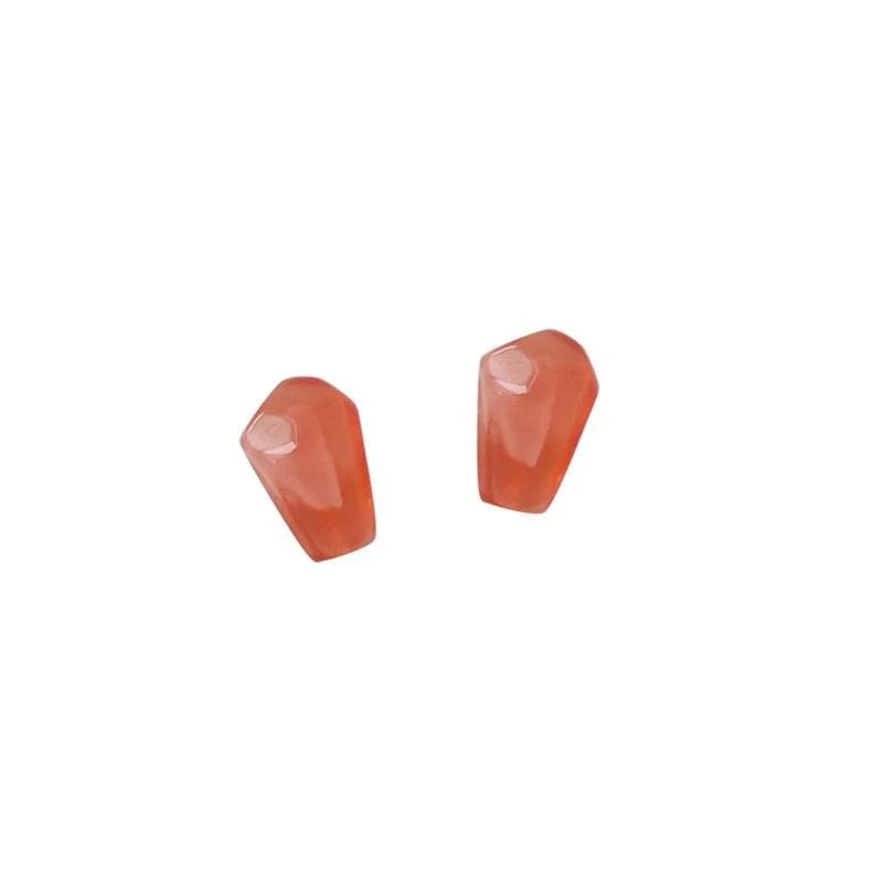 Cute Pomegranate Seed Resin Stud Earrings Silver Plated Pin Small Creative Custom Jewelry