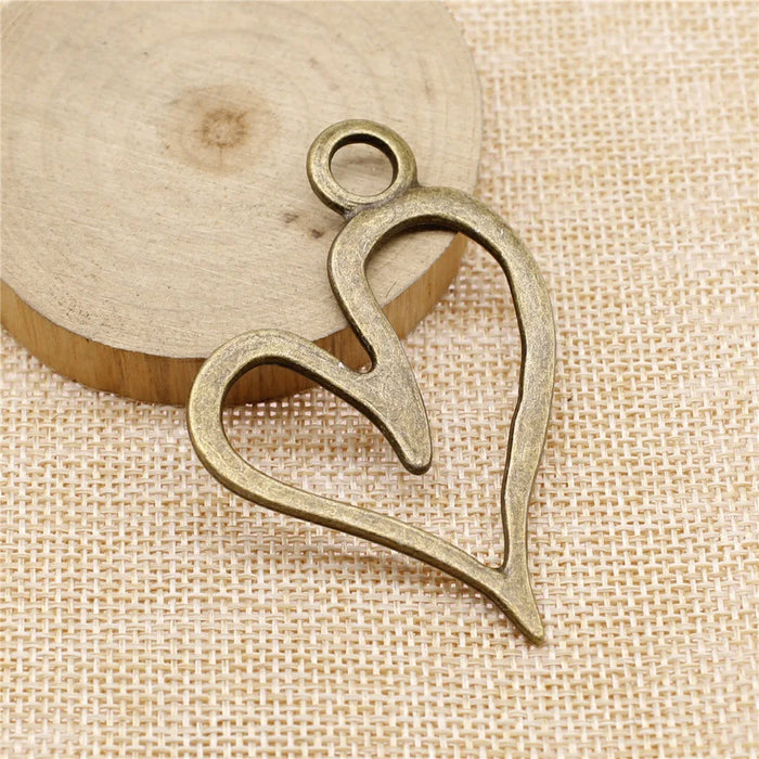 66x46mm 9.5g Multicolor Zinc Alloy Large Heart Charm Pendant for DIY Necklace Bracelet Making