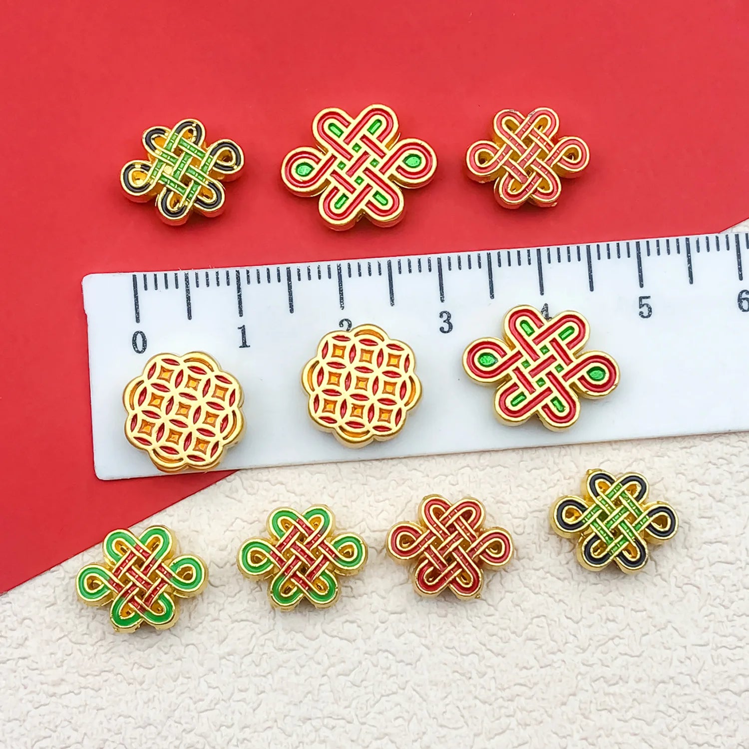 Zinc Alloy Chinese Knot Coin Large Hole Spacer Beads for DIY Braided Cord Jewelry