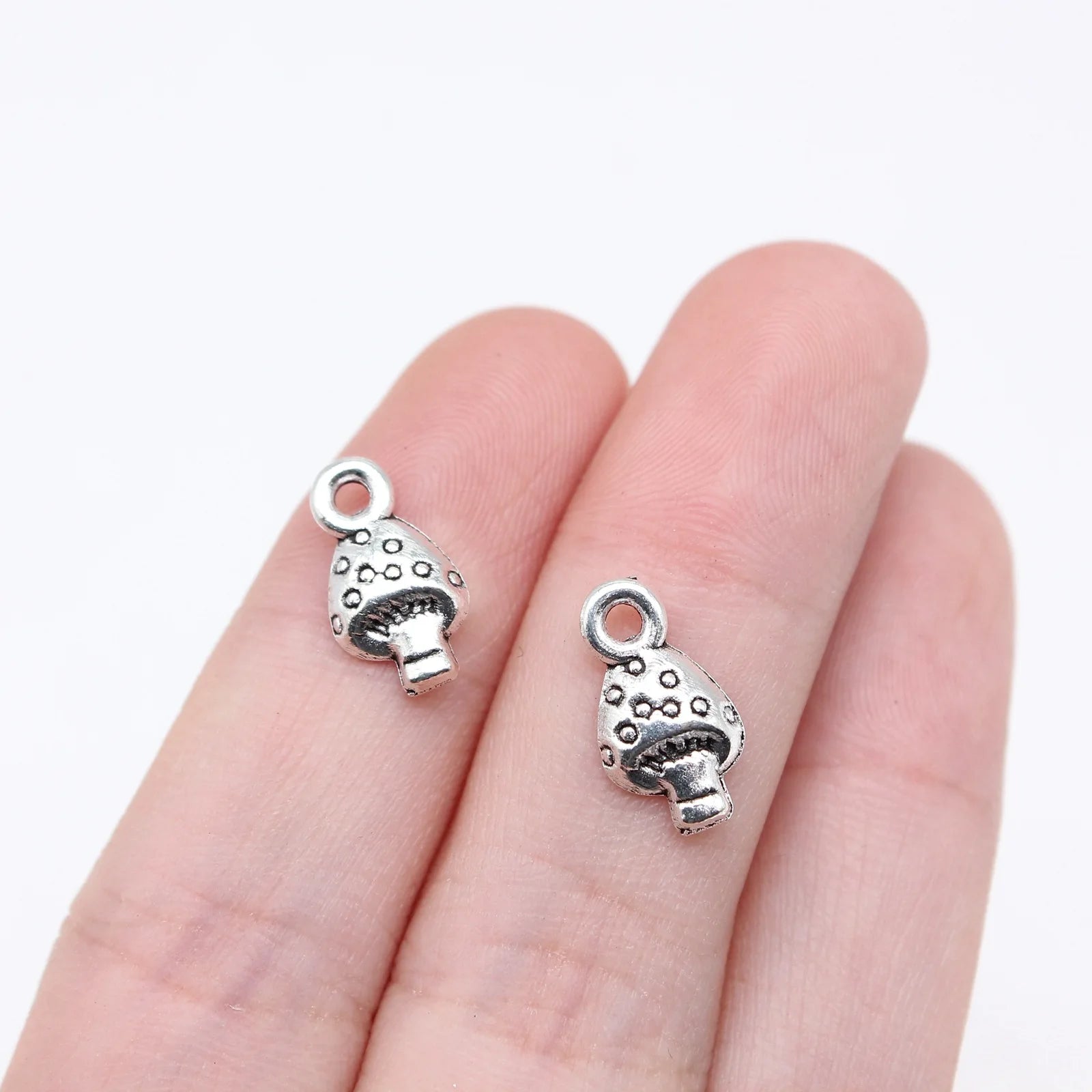 13x7mm 0.43g Multicolor Zinc Alloy Mushroom Charm Pendant for DIY Necklace Bracelet Jewelry Making