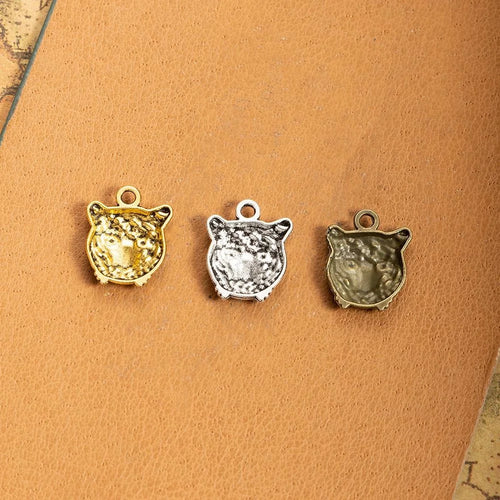 15x12MM Zinc Alloy Tiger Charm Pendant for DIY Necklace Bracelet Jewelry Making