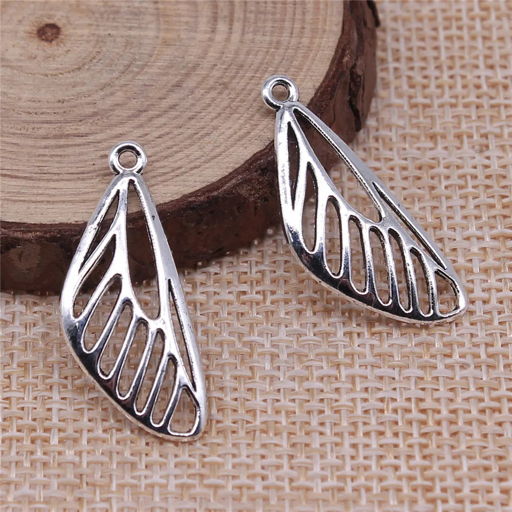 29x12mm 0.9g Multicolor Zinc Alloy Hollow Butterfly Wing Charm Pendant for DIY Jewelry Making