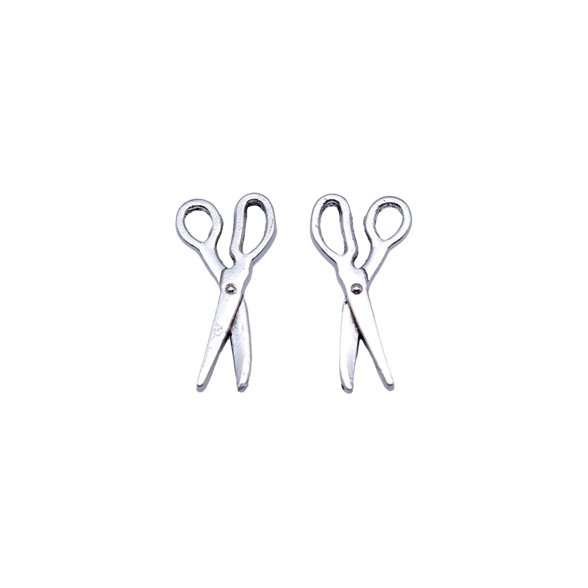 18x9mm 0.43g Antique Silver Finish Zinc Alloy Scissors Charm Pendant for Bracelet Necklace DIY