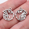 17x18mm 1g Antique Silver Zinc Alloy Bamboo House Charm Pendant for DIY Necklace Bracelet Making