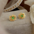 Old Money Style Eco Copper Silver Plated 3D Daisy Flower Stud Earrings Designer Gift Jewelry