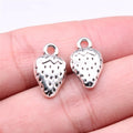 17x10mm 1.7g Antique Silver Zinc Alloy Strawberry Charm Pendant for DIY Bracelet Necklace Making