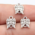 13x9mm 0.77g Antique Silver Zinc Alloy Wing Connector Charm Jewelry Findings for DIY Bracelet Making