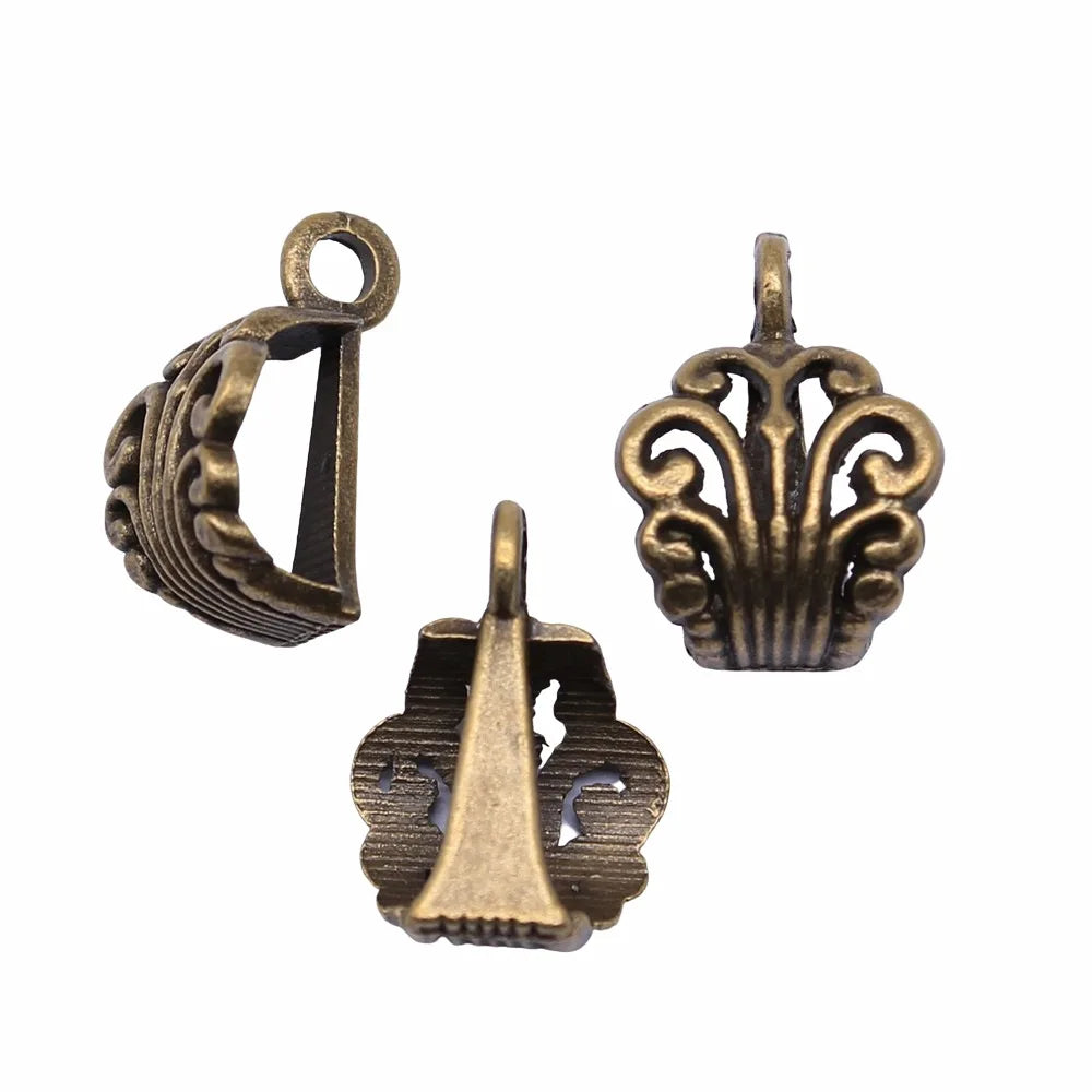 12x17mm 1.3g Multi-Color Zinc Alloy Pendant Bail Connectors for DIY Necklace Charm Jewelry Making