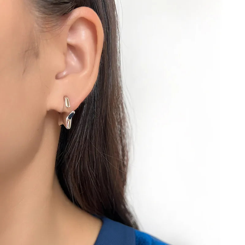 Elegant Alloy Five Point Star Stud & Clip On No Piercing Spiral Hoop Earrings