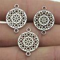 14x20mm 0.8g Multicolor Zinc Alloy Flower Filigree Connector Charm for DIY Jewelry Making