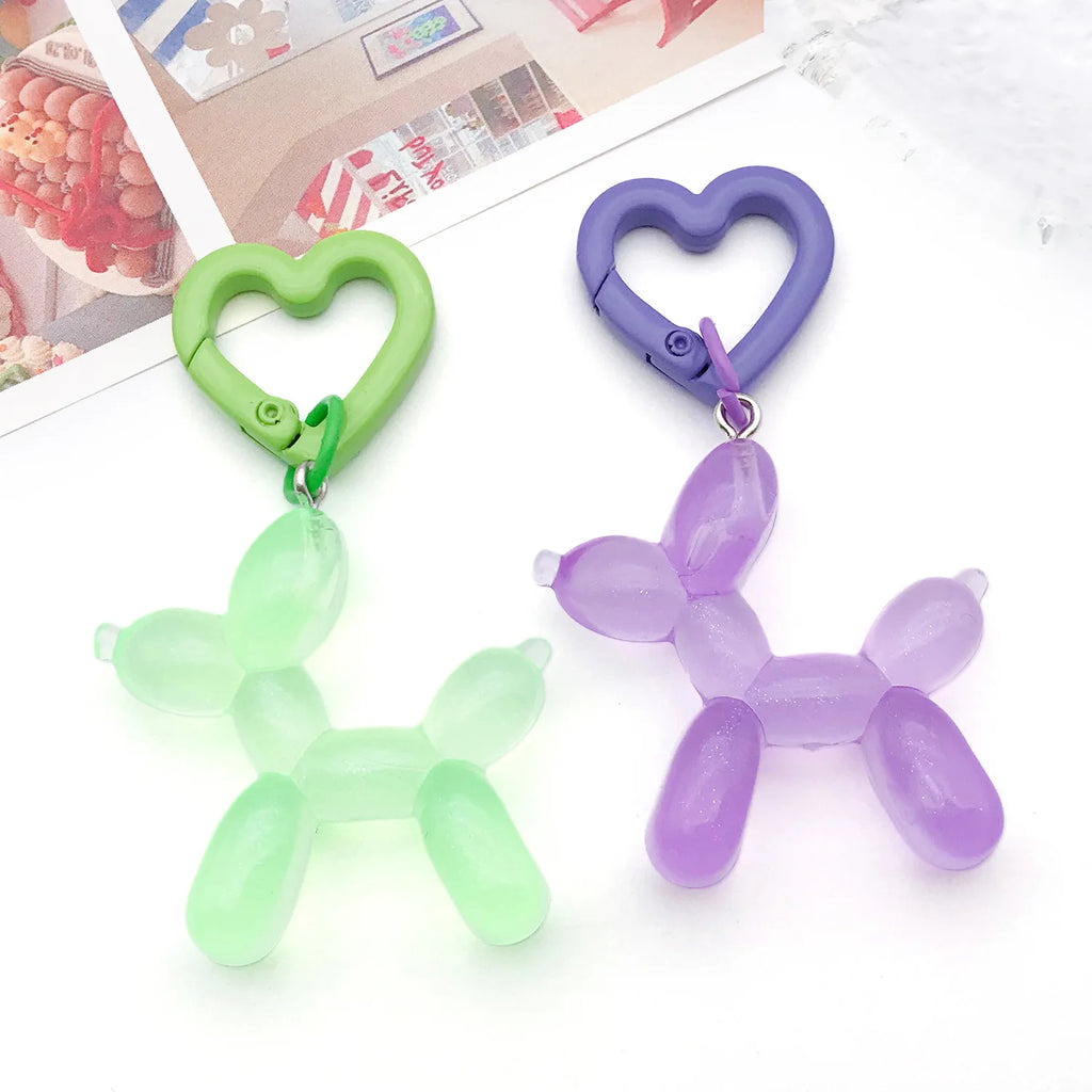 Enamel Zinc Alloy Dog Heart Lobster Clasps