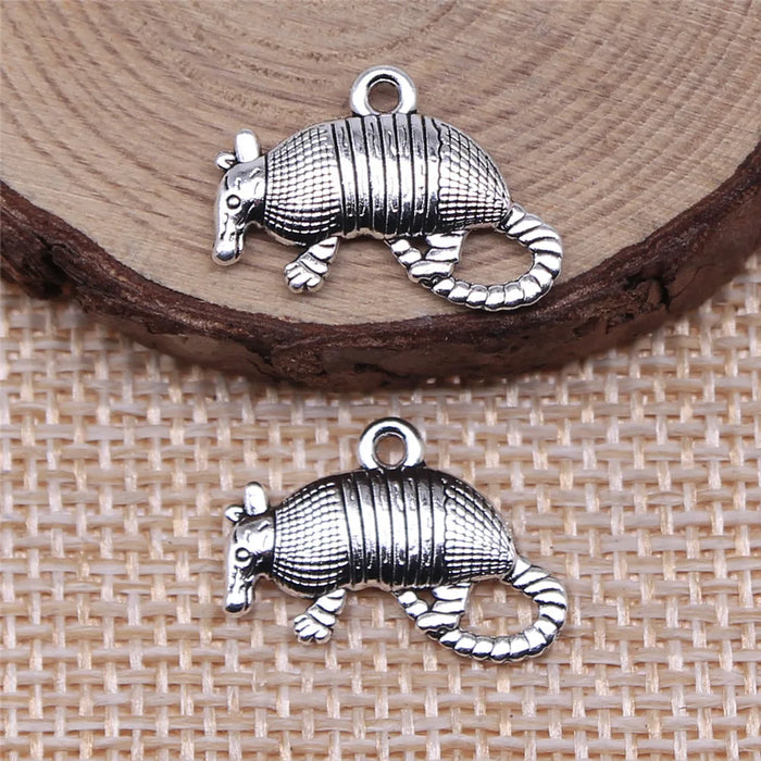 19x13mm 1.5g Antique Silver Zinc Alloy Mouse Charm Pendant for DIY Necklace Bracelet Jewelry Making