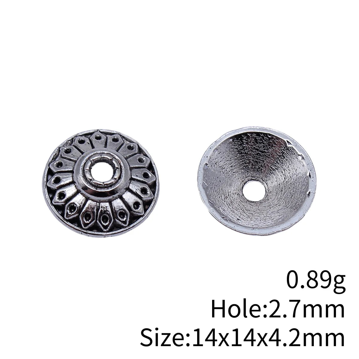 14x14x4.2mm 0.89g Multicolor Zinc Alloy Flower Bead Caps for Beaded Bracelet Necklace DIY Jewelry