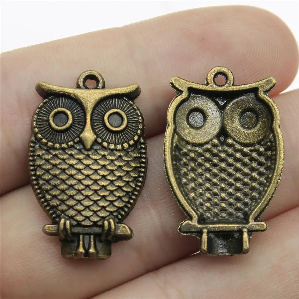 28x18mm 3g Multicolor Zinc Alloy Owl Cat Charm Pendant for DIY Necklace Bracelet Jewelry Making