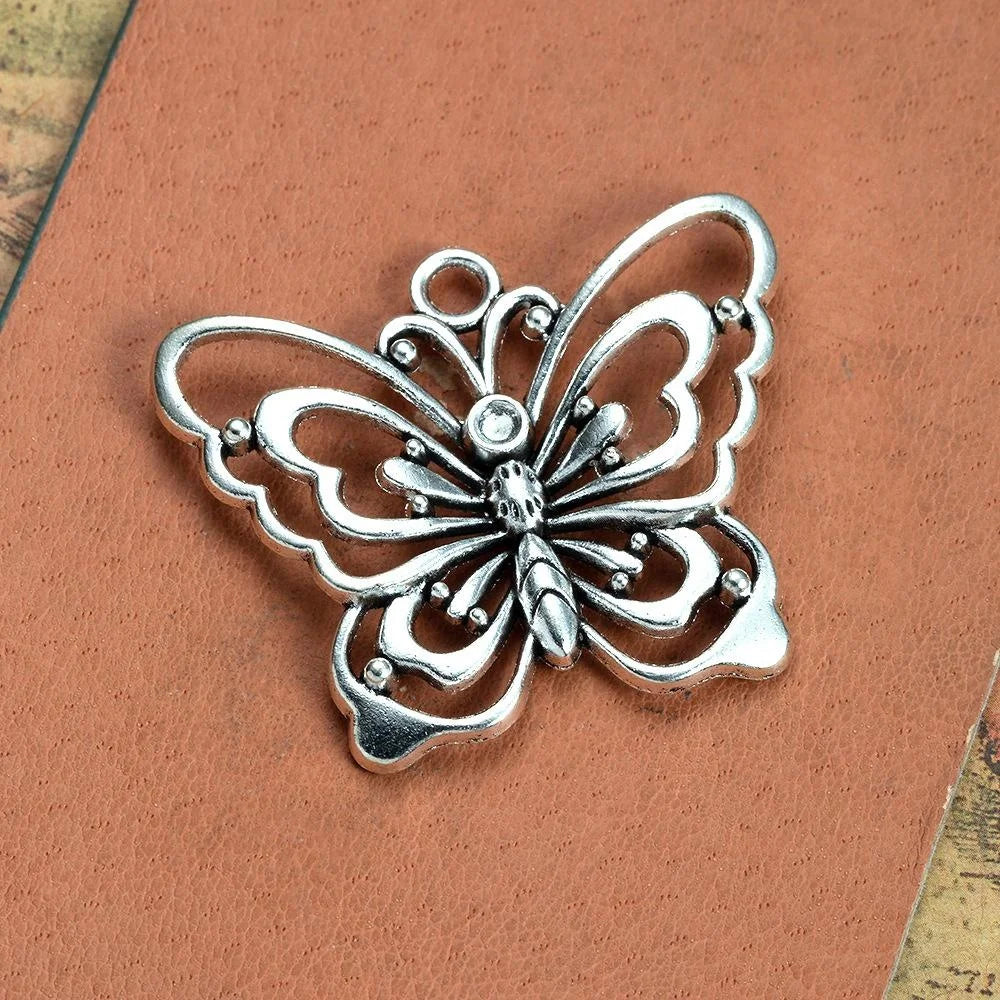 47x39MM Zinc Alloy Butterfly Hollow Charm Pendant for DIY Necklace Bracelet Jewelry Making