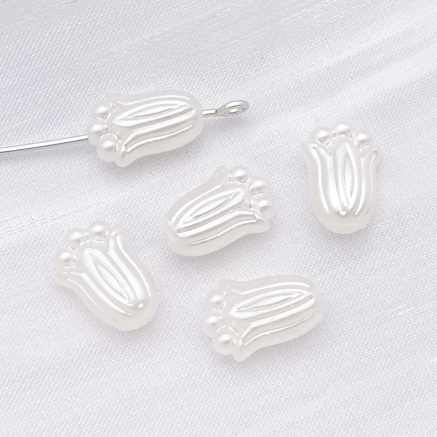 Acrylic Butterfly Shell Heart Double Sided Loose Spacer Beads for DIY Jewelry Accessories