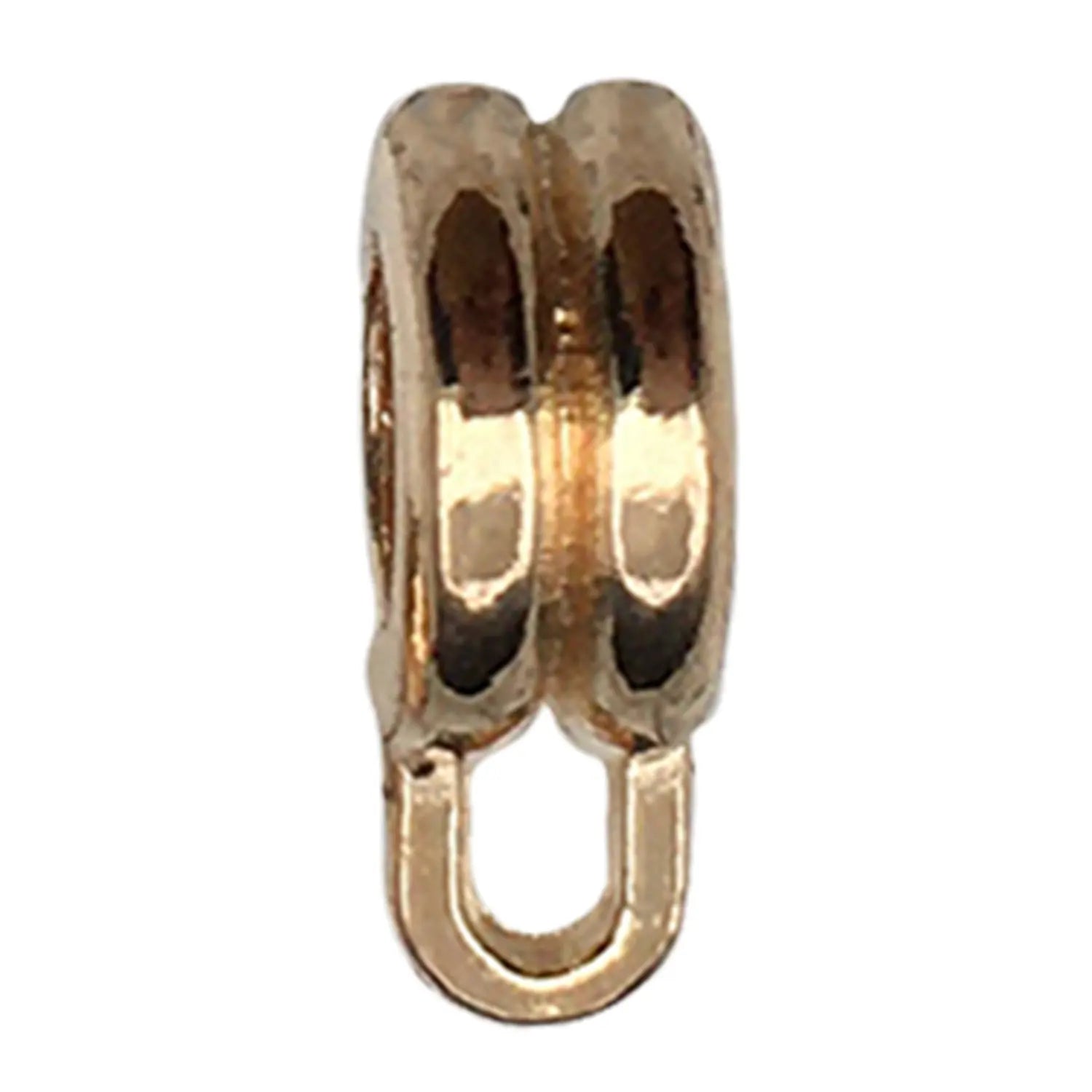 Gold Tone Zinc Alloy Three Way Curved Tube Bead Connector Bail Findings for DIY Bracelet Beads