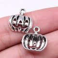 16x16mm 1.2g Antique Silver Zinc Alloy Halloween Pumpkin Charm Pendant for DIY Jewelry Making