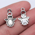 19x13mm 0.8g Antique Silver Zinc Alloy Angel Figure Charm Pendant for DIY Clothing and Jewelry Making