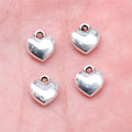 9x8mm 0.9g Multicolor zinc alloy 3D Heart charm pendant for DIY necklace bracelet making