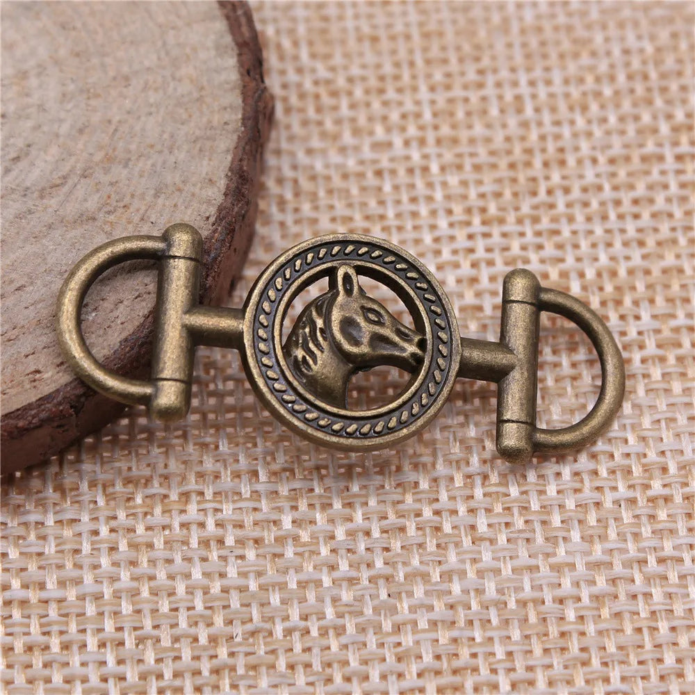43x17mm 3.6g Multicolor Zinc Alloy Horse Head Connector Charm for DIY Necklace Bracelet Jewelry Making