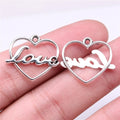 22x19mm 1g Antique Silver Zinc Alloy Love Heart Charm Pendant for DIY Necklace Bracelet Jewelry Making