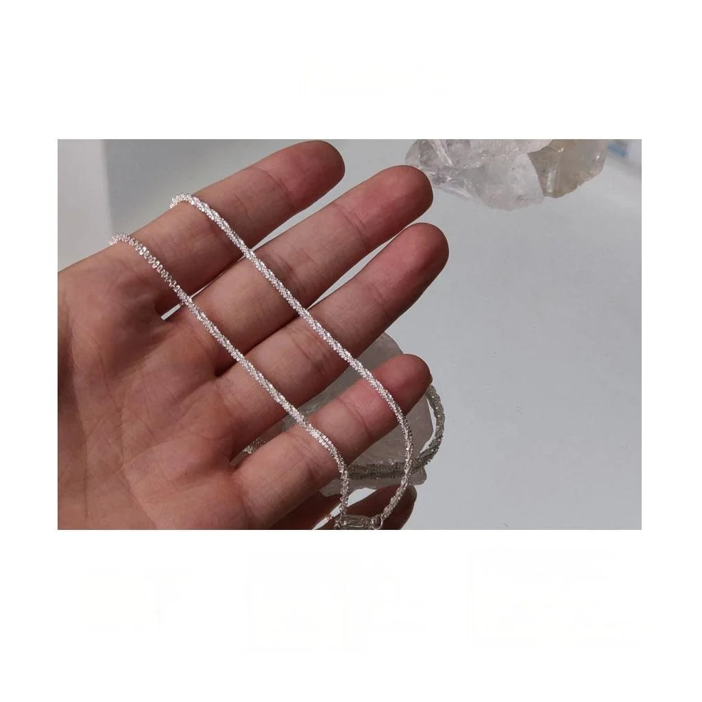 Sparkling Copper Bare Chain Necklace Light Luxury Minimalist Clavicle Choker For Women