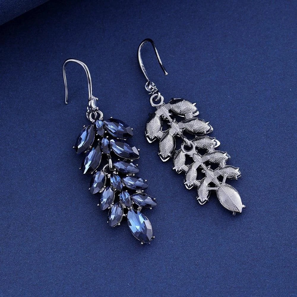 Elegant Glass Crystal Wheat Tassel Earrings For Women Luxury Alloy Rhinestone Drop Earrings Wedding Party Gift
