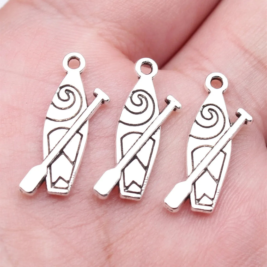 20x7mm 0.65g Antique Silver Zinc Alloy Small Boat Charm Pendant for DIY Necklace Bracelet Making
