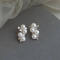 Light Luxury Micro Pave Zircon Constellation Geometric Copper Stud Earrings