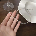 Dopamine Glass Crystal Stainless Steel Geometric Line Choker Necklace
