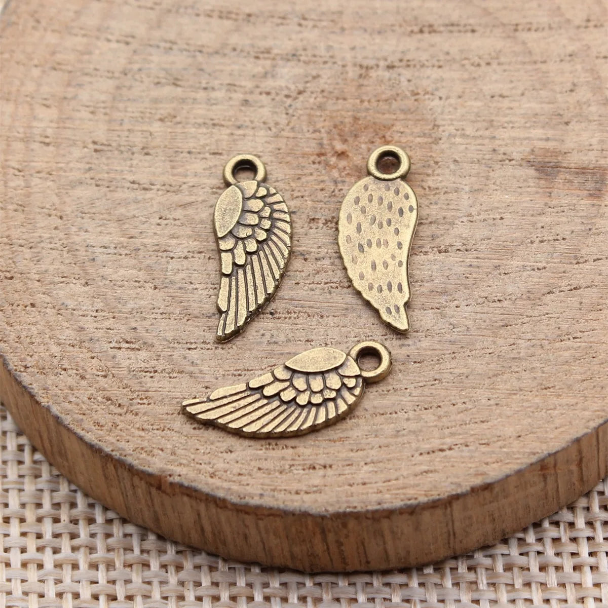 16x6.3mm 0.4g Multicolor Zinc Alloy Wing Charm Pendant for DIY Earrings Necklace Jewelry Making